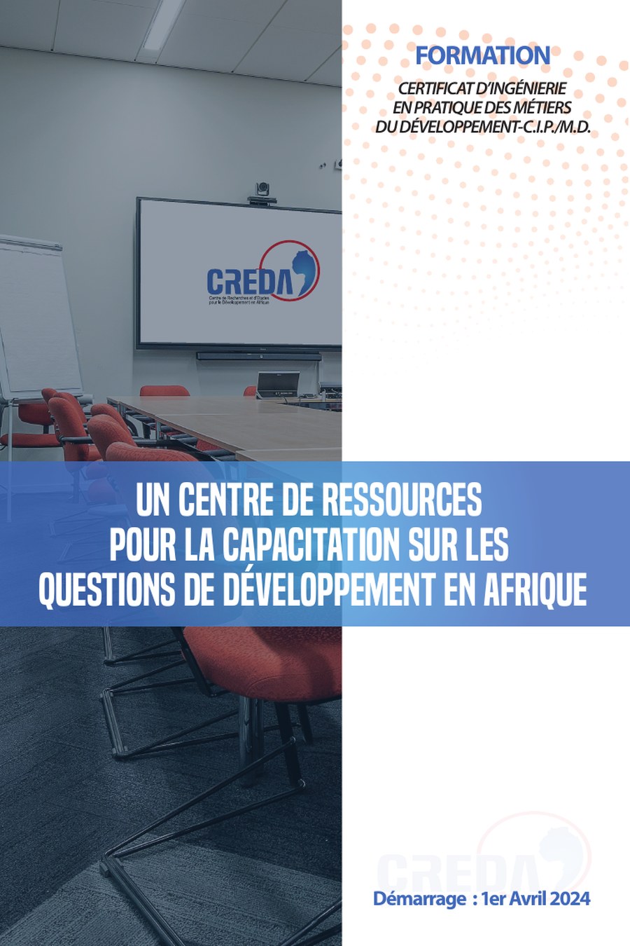 Couverture de la brochure de formation CREDA CIP/MD