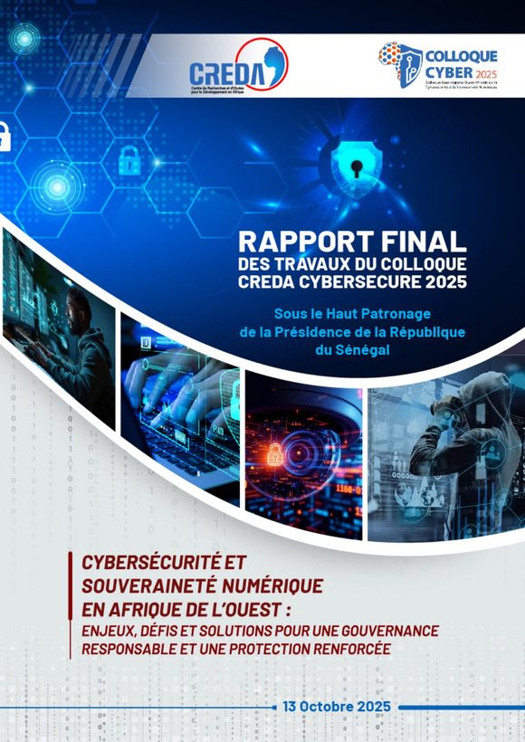 Couverture du rapport final du colloque CREDA Cybersecure 2025